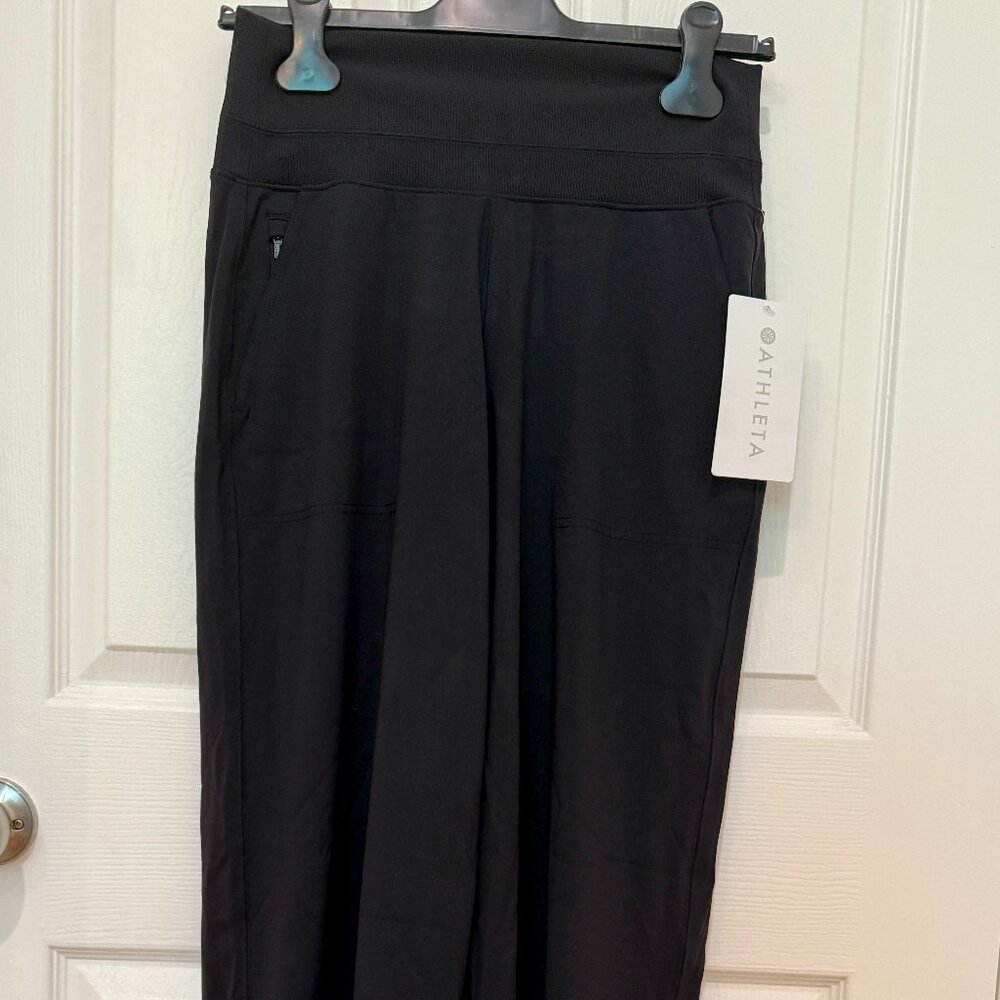 ATHLETA VENICE HIGH RISE WIDE LEG PANTS BLACK XS NEW WITH TAGS NWT
